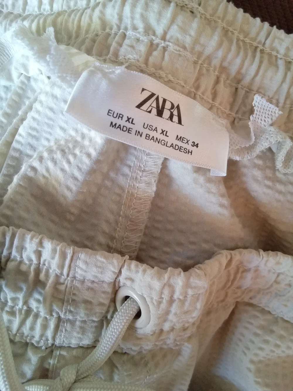 Zara‎ Light Beige Mens Drawstring Swim Shorts *read description
